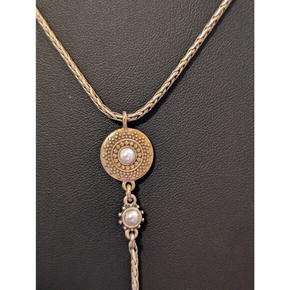 Lucky Brand Boho Celestial Whimsygoth Y-Drop Necklace Two Tone Necklace - Picture 2 of 8